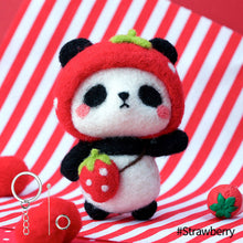 Load image into Gallery viewer, Non-Finished Lovely DIY Wool Felt Kit Panda Doll Handcraft Needle Felting Kit for Needle Material Pack for Kids Beginner Christmas Gift
