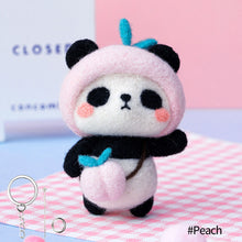 Load image into Gallery viewer, Non-Finished Lovely DIY Wool Felt Kit Panda Doll Handcraft Needle Felting Kit for Needle Material Pack for Kids Beginner Christmas Gift
