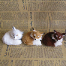 Load image into Gallery viewer, Simulation Mini Cat Rabbit Fox Owl Fur Model Plush Cats Children Birthday Gifts Imitation Animal Doll Home Decor
