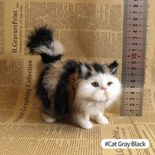 Load image into Gallery viewer, Simulation Mini Cat Rabbit Fox Owl Fur Model Plush Cats Children Birthday Gifts Imitation Animal Doll Home Decor
