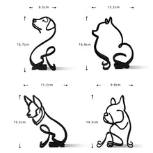 Load image into Gallery viewer, Art Sculpture Cat Dog Minimalist Personalized Gift Simple Metal Decor Modern Home Decoration Desk Office Ornament
