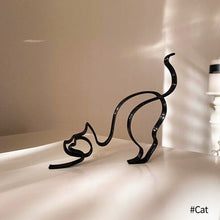 Load image into Gallery viewer, Art Sculpture Cat Dog Minimalist Personalized Gift Simple Metal Decor Modern Home Decoration Desk Office Ornament
