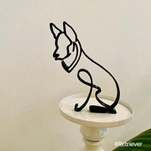 Load image into Gallery viewer, Art Sculpture Cat Dog Minimalist Personalized Gift Simple Metal Decor Modern Home Decoration Desk Office Ornament
