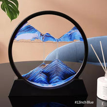 Load image into Gallery viewer, Creative 5/7/12inch 3D Moving Sand Art Painting Glass Sandscape in Motion Hourglass Moving Sand Frame Display Gift Home Decor
