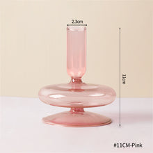 Load image into Gallery viewer, Retro Glass Classic Candlesticks Holders Craft Candlesticks Holders for Wedding Room Decorations Glass Candle Holder Vase
