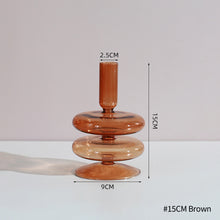 Load image into Gallery viewer, Retro Glass Classic Candlesticks Holders Craft Candlesticks Holders for Wedding Room Decorations Glass Candle Holder Vase
