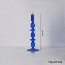 Load image into Gallery viewer, Retro Glass Classic Candlesticks Holders Craft Candlesticks Holders for Wedding Room Decorations Glass Candle Holder Vase

