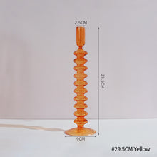 Load image into Gallery viewer, Retro Glass Classic Candlesticks Holders Craft Candlesticks Holders for Wedding Room Decorations Glass Candle Holder Vase
