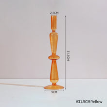 Load image into Gallery viewer, Retro Glass Classic Candlesticks Holders Craft Candlesticks Holders for Wedding Room Decorations Glass Candle Holder Vase

