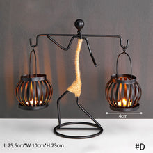 Load image into Gallery viewer, Creative Nordic Metal Candlestick Abstract Iron Girl Character Candle Holder Art Crafts Figurines Home Decoration Art Gift
