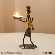 Load image into Gallery viewer, Creative Nordic Metal Candlestick Abstract Iron Girl Character Candle Holder Art Crafts Figurines Home Decoration Art Gift
