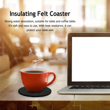 Load image into Gallery viewer, 11pcs Round Felt Coaster Dining Table Protector Pad Heat Resistant Cup Mat Coffee Tea Hot Drink Mug Placemat Kitchen Accessories
