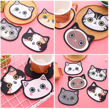 Load image into Gallery viewer, 1PC Silicone Cat Shaped Tea Coaster Cup Mat Pad Mug Holder Mat Coffee Drinks Table Placemats Heat-resistant Cup Coasters
