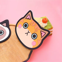 Load image into Gallery viewer, 1PC Silicone Cat Shaped Tea Coaster Cup Mat Pad Mug Holder Mat Coffee Drinks Table Placemats Heat-resistant Cup Coasters
