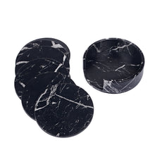 Load image into Gallery viewer, 1Pc/7Pcs Artificial Leather Marble Coaster Drink Coffee Cup Mat Table Placemats Round Heat-resistant Tea Pad Table Pad Holder
