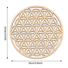 Load image into Gallery viewer, Flower of Life Basswood Coaster Placemats Laser Cut Non-slip Carved Coaster Wood Round Cup Pad Table Mat Art Home Decor
