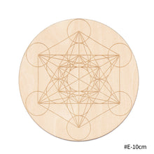 Load image into Gallery viewer, Flower of Life Basswood Coaster Placemats Laser Cut Non-slip Carved Coaster Wood Round Cup Pad Table Mat Art Home Decor
