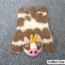 Load image into Gallery viewer, Cute Animal Wool Felt Coaster Cartoon Style Tea Coaster Cup Mat Coffee Mug Pad ChristmaChristmas Gift Kitchen Table Decor

