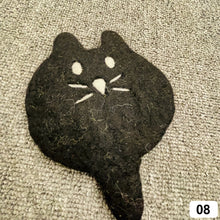 Load image into Gallery viewer, Cute Cat Wool Felt Coaster Cartoon Style Tea Coaster Cup Mat Coffee Mug Pad ChristmaChristmas Gift Kitchen Table Decor
