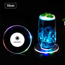 Load image into Gallery viewer, 7 Color Glow Led Coaster LED Drink Cup Coaster Glass Placemat Light Bottles Festival Nightclub Bar Party Decoration
