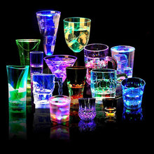 Load image into Gallery viewer, 50ml LED Automatic Glowing Cup Flashing Cup Wine Beer Whisky Mug Water Beverage Drinking Glass Party Decorative Supplies
