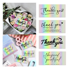 Load image into Gallery viewer, 50Pcs Reflective Laser Appreciate Cards Thank You For Supporting My Small Business Greeting Postcard For Boutiques Wrapping Supplies
