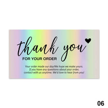 Load image into Gallery viewer, 50Pcs Reflective Laser Appreciate Cards Thank You For Supporting My Small Business Greeting Postcard For Boutiques Wrapping Supplies
