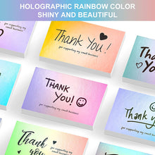 Load image into Gallery viewer, 50Pcs Laser Appreciate Cards Thank You For Supporting My Small Business Greeting Postcard Stickers Adhesive Labels For Boutiques Wrapping Supplies
