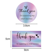 Load image into Gallery viewer, 50Pcs Laser Appreciate Cards Thank You For Supporting My Small Business Greeting Postcard Stickers Adhesive Labels For Boutiques Wrapping Supplies
