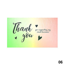 Load image into Gallery viewer, 50Pcs Laser Appreciate Cards Thank You For Supporting My Small Business Greeting Postcard Stickers Adhesive Labels For Boutiques Wrapping Supplies
