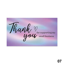 Load image into Gallery viewer, 50Pcs Laser Appreciate Cards Thank You For Supporting My Small Business Greeting Postcard Stickers Adhesive Labels For Boutiques Wrapping Supplies
