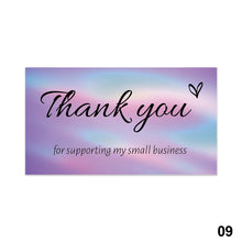 Load image into Gallery viewer, 50Pcs Laser Appreciate Cards Thank You For Supporting My Small Business Greeting Postcard Stickers Adhesive Labels For Boutiques Wrapping Supplies
