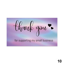 Load image into Gallery viewer, 50Pcs Laser Appreciate Cards Thank You For Supporting My Small Business Greeting Postcard Stickers Adhesive Labels For Boutiques Wrapping Supplies
