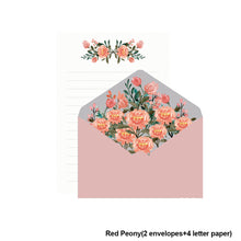 Load image into Gallery viewer, 6pcs Printed Flower Set Envelope Wedding Greeting Card Invitation Letter Paper Office Stationery School Supplies
