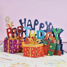 Load image into Gallery viewer, 3D Happy Birthday Card for Girl Kids Birthday Cake Pop-Up Greeting Cards Postcards Gifts with Envelope For Family Friends Lover
