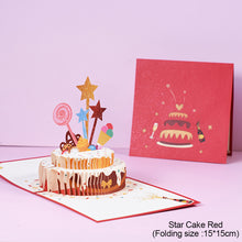 Load image into Gallery viewer, 3D Happy Birthday Card for Girl Kids Birthday Cake Pop-Up Greeting Cards Postcards Gifts with Envelope For Family Friends Lover
