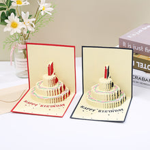 Load image into Gallery viewer, 3D Happy Birthday Card for Girl Kids Birthday Cake Pop-Up Greeting Cards Postcards Gifts with Envelope For Family Friends Lover

