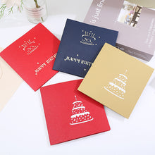 Load image into Gallery viewer, 3D Happy Birthday Card for Girl Kids Birthday Cake Pop-Up Greeting Cards Postcards Gifts with Envelope For Family Friends Lover
