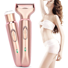 Load image into Gallery viewer, Creative 2 In 1 Ladies Shaver Electric Epilator Multi-function Washing Rechargeable Hair Removal Device Hair Trimmer
