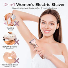 Load image into Gallery viewer, Creative 2 In 1 Ladies Shaver Electric Epilator Multi-function Washing Rechargeable Hair Removal Device Hair Trimmer
