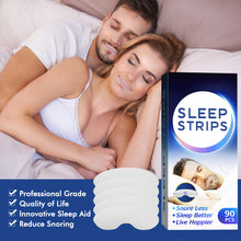 Load image into Gallery viewer, Sleep Strips Mouth Strips Anti Snore Stopper 90Pcs Adhesive Sleep Mouth Tape for Better Nose Breathing Less Mouth Breathing
