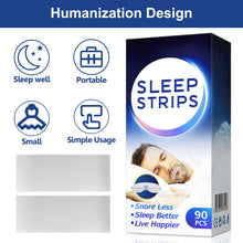 Load image into Gallery viewer, Sleep Strips Mouth Strips Anti Snore Stopper 90Pcs Adhesive Sleep Mouth Tape for Better Nose Breathing Less Mouth Breathing
