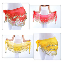Load image into Gallery viewer, Women Sexy Belly Dance Hip Scarf Wrap Thailand/India/Arab Dancer Skirt Belt Dancer Skirt Female Show Costume Sequins Tassels
