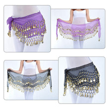 Load image into Gallery viewer, Women Sexy Belly Dance Hip Scarf Wrap Thailand/India/Arab Dancer Skirt Belt Dancer Skirt Female Show Costume Sequins Tassels
