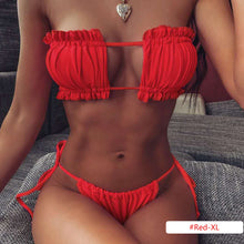 Load image into Gallery viewer, Leopard Brazilian Bikini High Waist Strapless Sexy Bikini Women Swimwear Women Swimsuit Padded Bathing Suit Monokin
