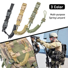 Load image into Gallery viewer, Multi-purpose Tactical Lanyard Military Spring Lanyard Airsoft Pistol Lanyard Rifle Sling Strap Shooting Hunting Gun Accessories
