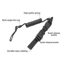 Load image into Gallery viewer, Multi-purpose Tactical Lanyard Military Spring Lanyard Airsoft Pistol Lanyard Rifle Sling Strap Shooting Hunting Gun Accessories
