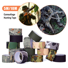 Load image into Gallery viewer, 5/10M Camouflage Tape Hunting Self-adhesive Camo Tape Waterproof Non-Slip Military Paintball Airsoft Rifle Tape Bicycle Sticker
