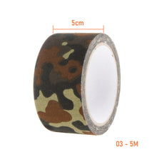 Load image into Gallery viewer, 5/10M Camouflage Tape Hunting Self-adhesive Camo Tape Waterproof Non-Slip Military Paintball Airsoft Rifle Tape Bicycle Sticker
