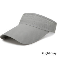 Load image into Gallery viewer, Adjustable Visor Summer Breathable Air Sun Hats Men Women UV Protection Top Empty Solid Sports Tennis Golf Running Sunscreen Cap
